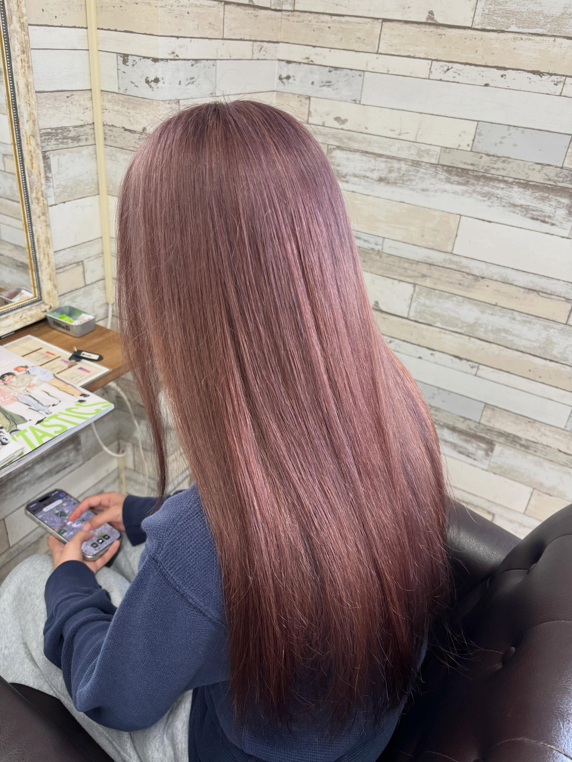 #ダブルカラー#ピンクベージュ#reflet #堺市美容室#